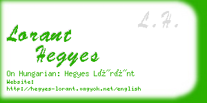lorant hegyes business card